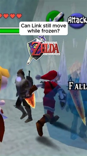 Can link move whilst frozen? #ocarinaoftime #retrogaming #nintendo64 #n64