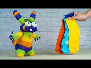 How to make easy sock Monster Doll. Handmade DIY