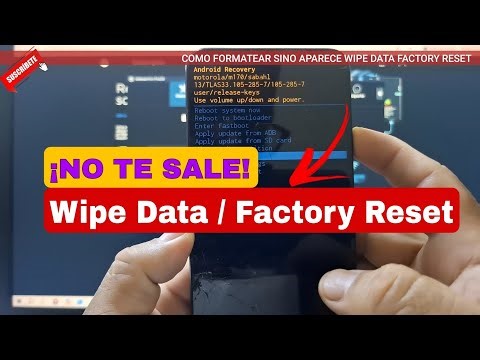 How to format if you don't see WIPE DATA / FACTORY RESET on MOTOROLAS