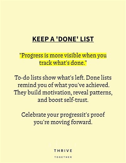 Keep a ‘Done List’ – The Secret to Seeing Your Progress❤️