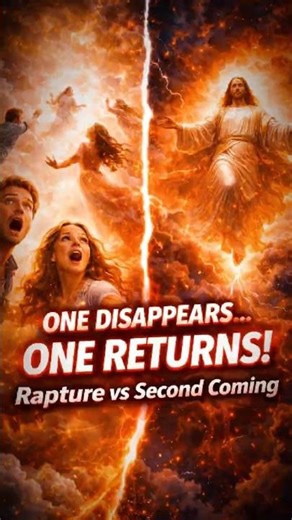 Rapture vs Second Coming EXPLAINED in 30 Seconds ⚡ One Disappears… One Returns! #jesus #return