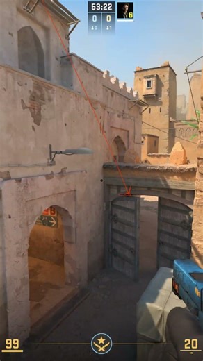 15s Mid Door Smoke from T Spawn 🔥 CS2 Dust 2 Trick #shortsgaming #counterstrike2 #cs2tips