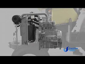 Tractor Engine Animation | Industrial Animation | Creative Splash