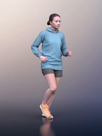 3DPEOPLE - Laura Jogging [Ready Animated]