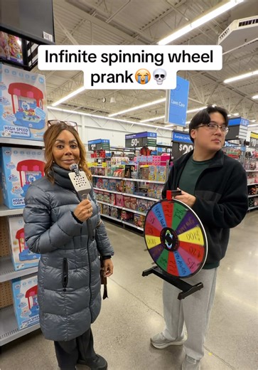 Infinite spinning wheel prank😭this had me in tears | infinite spinning wheel