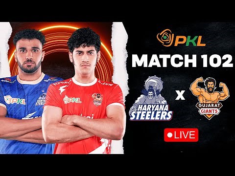 PKL 12 LIVE | Match 102 | Haryana Steelers vs Gujarat Giants | Pro Kabaddi League 12 Watchalong