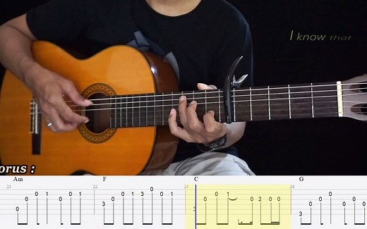 【新手必学】LOVE IS GONE吉他指弹谱（转载自：yunus guitarist）