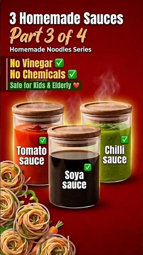 3 Homemade Sauces 🫙| No Vinegar | Indira's Kitchen #shorts
