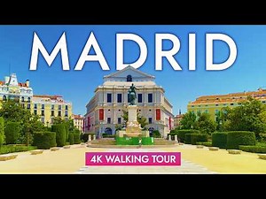Madrid, Spain Walking Tour 4K | Mercado San Miguel, Royal Palace of Madrid & San Gines Chocolateria