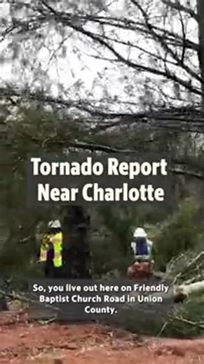 Tornado sweeps through Union county, bringing down trees and power lines