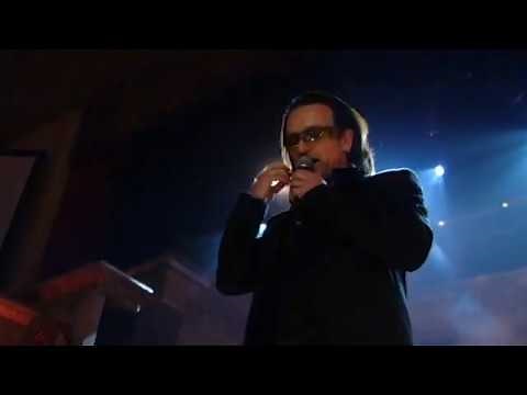 U2 perform "Until the End of the World" at the 2005 Rock & Roll Hall of Fame Induction Ceremony
