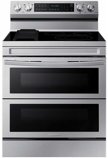 Samsung 6.3 Cu. Ft. Fingerprint Resistant Stainless Steel Smart Freestanding Electric Range With Flex Duo, No Preheat Air Fry & Griddle - NE63A6751SS/AA