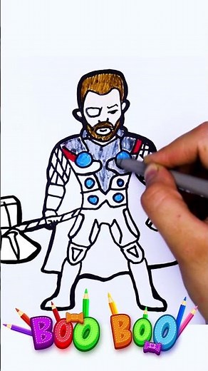 🌩️ Thor’s Adventure! Let’s Draw Him Fast! ✏️⚡🛠️