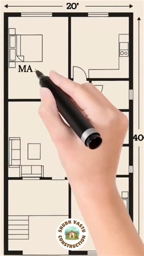 🏡 20x40 Floor Plan | Vastu Shastra Based Construction Transform your small plot into a perfect dream home with SHUBH VASTU CONSTRUCTION 🏗️ ✨ We Provide Complete Services: ✅ Vastu Shastra Based Home Planning ✅ 2D & 3D Elevation Design ✅ RCC Structural Design ✅ Interior & Space Planning ✅ Affordable Construction Packages 👷‍♂️ Designed by Experienced Civil Engineers 💯 Premium Quality Work | On-Time Completion 📍 Working Areas: Kopargaon | Shirdi | Rahata | Yeola | Thane 📲 WhatsApp Only: 951872