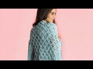 Crochet Mock-Rame Textured Shawl