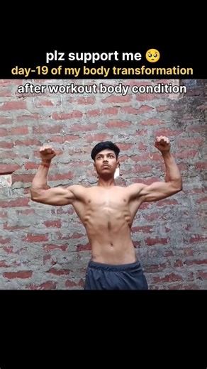 day-19 of skinny to muscular body transformation#gym#motivation#shorts💪👏