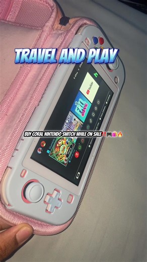 Travel and Play!🎮✨Get Your Coral Nintendo Switch Lite Before they Sale Out here on TiktokShop!🎮🛍️🔥 #nintendoswitchlite #foryoupage #trending #tiktokshopdealsforyoudays