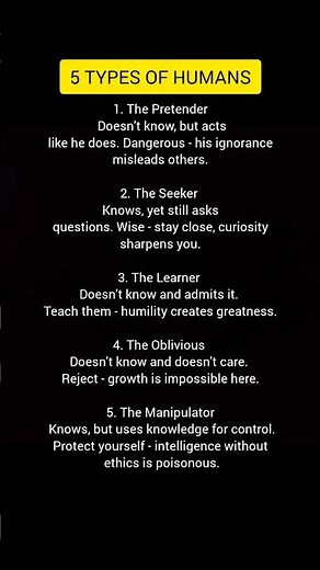 5 Types of Humans You'll Meet in Life (Psychology Classification)