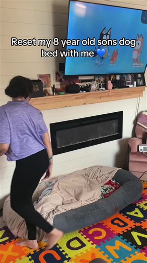 My 8-year-old son is disabled and has a terminal illness. The last 6 months, his health has declined. We got him a human dog bed so he can be comfortable in any room of the house, because I don’t want him stuck in his bedroom on the days he isn’t feeling good. I need him close to me. I need him with us. #terminalillness #norriedisease #humandogbed #fyp