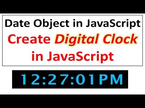 Create Digital Clock using JavaScript | JavaScript Project for Beginners | Date Object in JavaScript