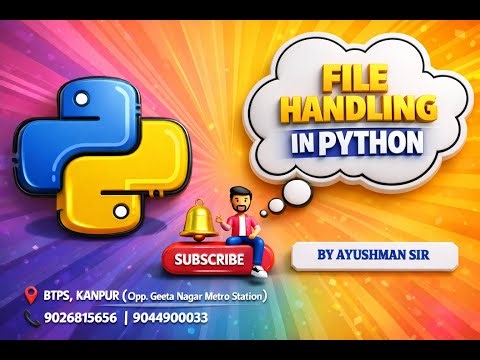 File Handling in python || Part - 4 || Working with tell() & seek() method || #btpskanpur #education