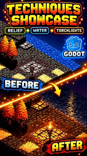 2D tiles that look 3D 👀 #gamedev #godot #pixelart