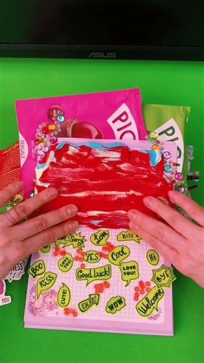 Glue with me 💕 Relaxing junk journal session with layered papers and aesthetic stickers.