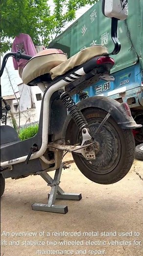 Using a Reinforced Stand for Electric Scooter Repair