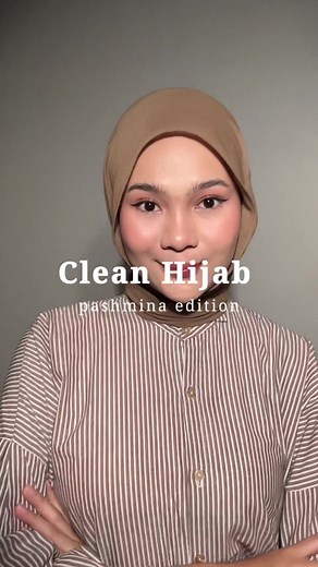 Step up your hijab with this easy pashmina tutorial! Perfect for a clean look 🤎
