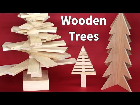 5 Simple Wooden Christmas Trees with Easy Storage