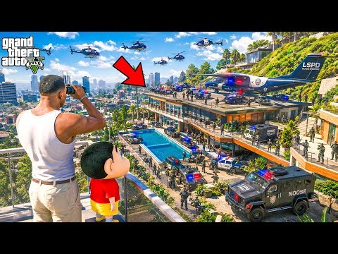 GTA 5 : Franklin & Shinchan House Raided By Police!😱 | GTA 5 Bangla Gameplay
