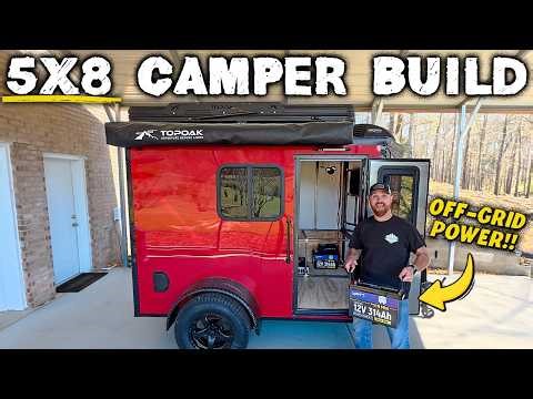 5X8 Tiny Camper Build, Adding Off-Grid Power ( LOTS OF IT! ) Part 9