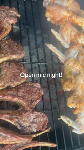 Open Mic Night! Poetry in the Park Lamb chops, salmon and wings for dinner! Doors open at 8pm | Mike Ross