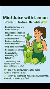 Mint Juice with Lemon: Powerful Health Benefits You Should Know #health #nutrition #shorts