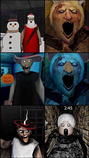 Granny Christmas Vs Granny Halloween || Granny New Update Jumpscare