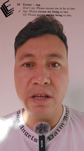 Excuse + ing forms of the verbs Teaching American Accent in30...