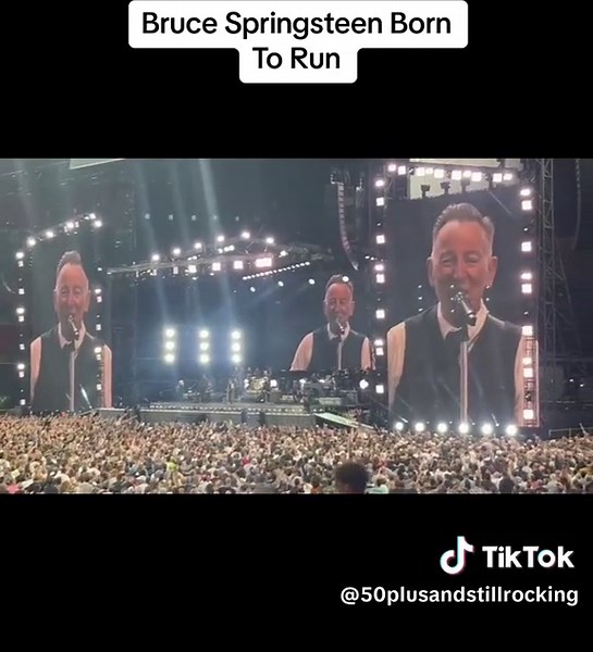 I accidentally recorded in landscape but you can see the full stage. Turn your phone to watch on full screen. Bruce Springsteen! Born To Run. This captures the atmosphere perfectly. It was amazing . He is such a legend. #brucespringsteen #brucespringsteenlive #brucespringsteentheestreetband #borntorun #springsteen