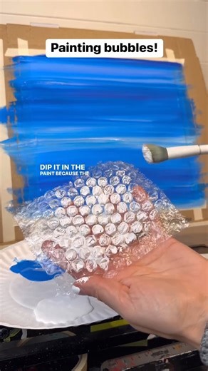 EASY bubble painting ideas! 🎨#kidspainting #artsandcrafts #easypainting #tipsandtricks #paintingtips | Emily Seilhamer Art