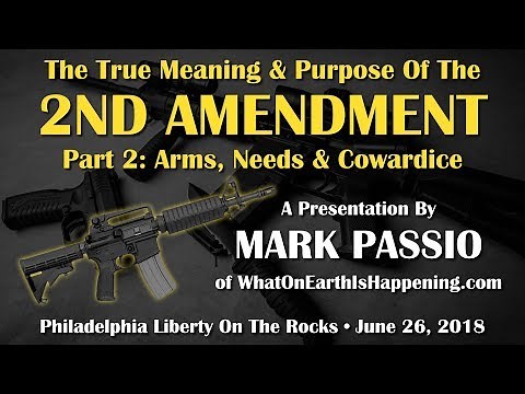 Mark Passio - The True Meaning & Purpose Of The 2nd Amendment - Part 2 - Arms, Needs & Cowardice
