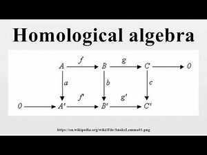 Homological algebra