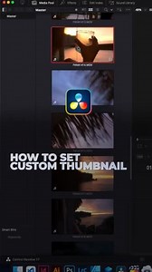 Custom thumbnail while editing in Davinci Resolve #davinciresolve #davinciresolve17 #davinciresolve18 #videoediting #videoeditingskills #videoeditingtips #videoeditorstudio #filmmaking #filmmaking101 #filmmakingtips #cinematic #cinematicvideo | Video Editor Studio