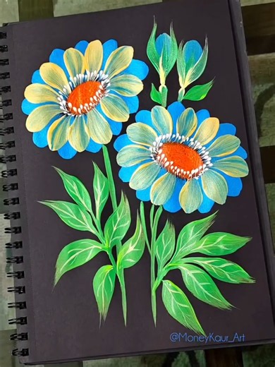 3D Mesmerized Flower Acrylic Painting Tutorial