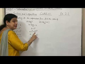Indices and logarithms | Ex: 2.2 | Applied Maths | Class 11 |