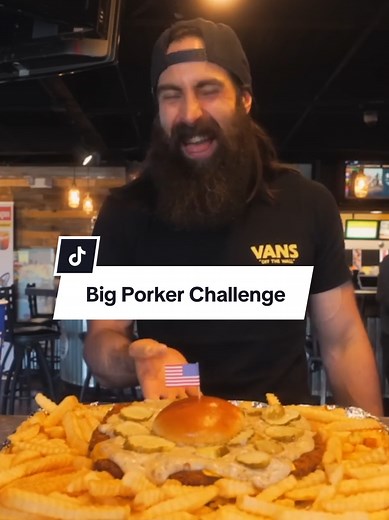 You win a huge trophy if you finish this food challenge in a bowling alley! #competitiveeating #foodchallenge #eatingchallenge #beardmeatsfood #food #eating