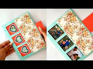 DIY Window Slider Card tutorial/Window Slider Card for Scrapbook/Window Slider Card Making