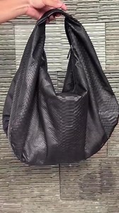 Black Python Leather Big Hobo Bag: Luxury Snakeskin Shoulder Bag - Etsy