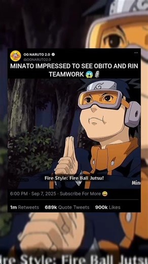 MINATO IMPRESSED TO SEE OBITO AND RIN TEAMWORK ATTACK 😱 IN MINATO BELL TEST 💀