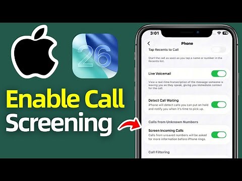 How to Enable Call Screening on iPhone! (iOS 26)
