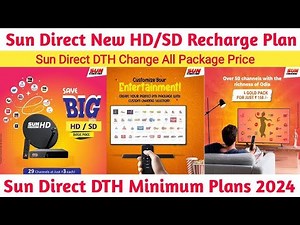 Sun Direct Recharge Plans 2025 | Sun Direct Packages | Sun Direct DTH Plans | Sun Direct HD Plans..