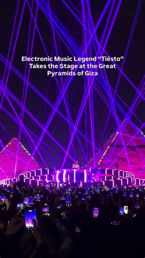 #CNOEvents Award-winning Dutch DJ and electronic music icon Tiësto delivered a powerful live performance in front of the Great Pyramids of Giza, transforming the legendary landmark into a breathtaking open-air stage—an unforgettable moment for Egypt’s global music scene. #CairoNightsOut | Cairo Nights Out